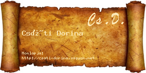 Csáti Dorina névjegykártya