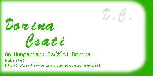 dorina csati business card